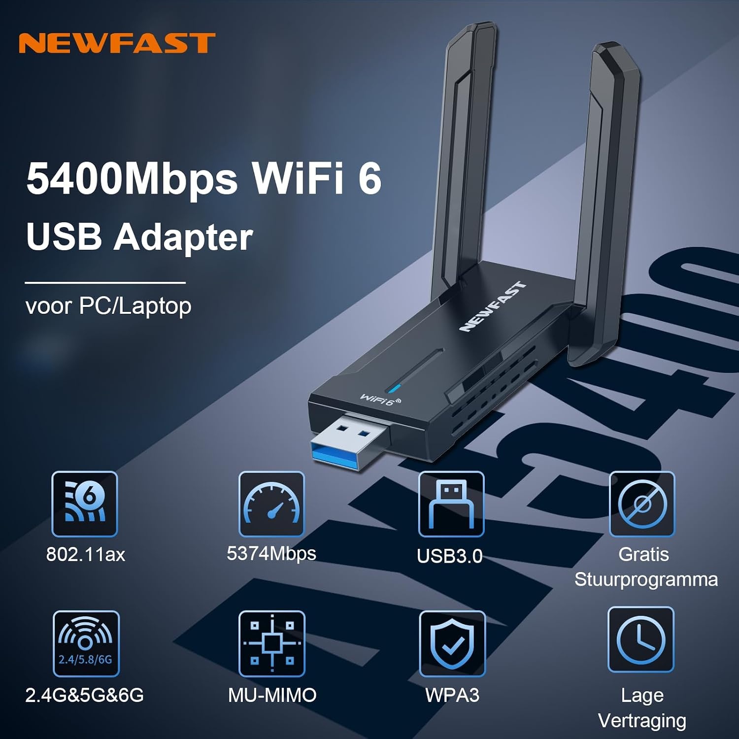 Adaptateur Wi-Fi USB 3.0 Tri-bande AXE5400 - Jusqu'à -27% de réduction
