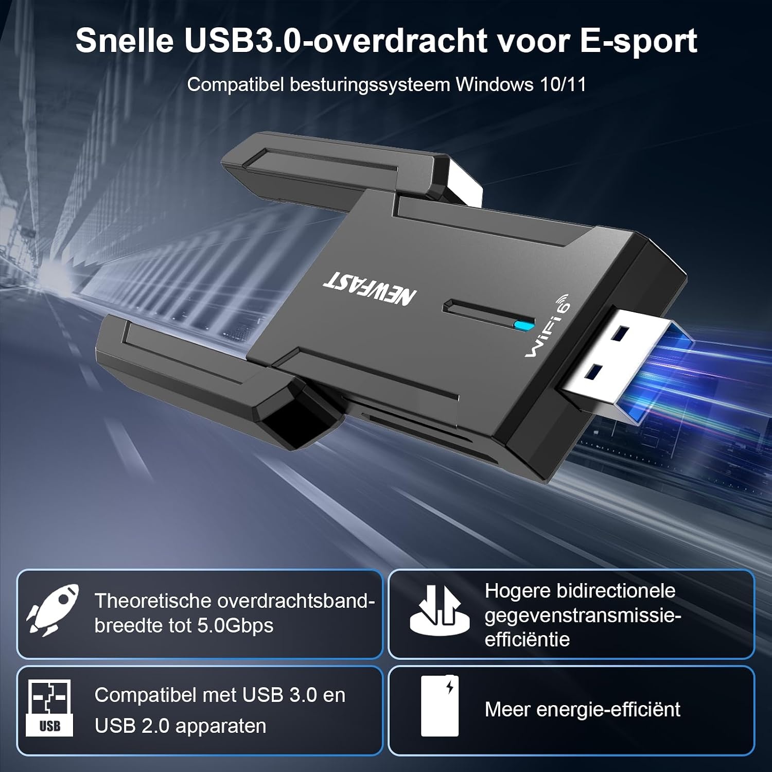 Adaptateur Wi-Fi USB 3.0 Tri-bande AXE5400 - Jusqu'à -27% de réduction