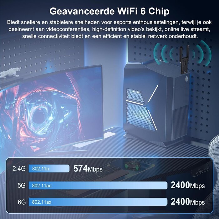 Adaptateur Wi-Fi USB 3.0 Tri-bande AXE5400 - Jusqu'à -27% de réduction