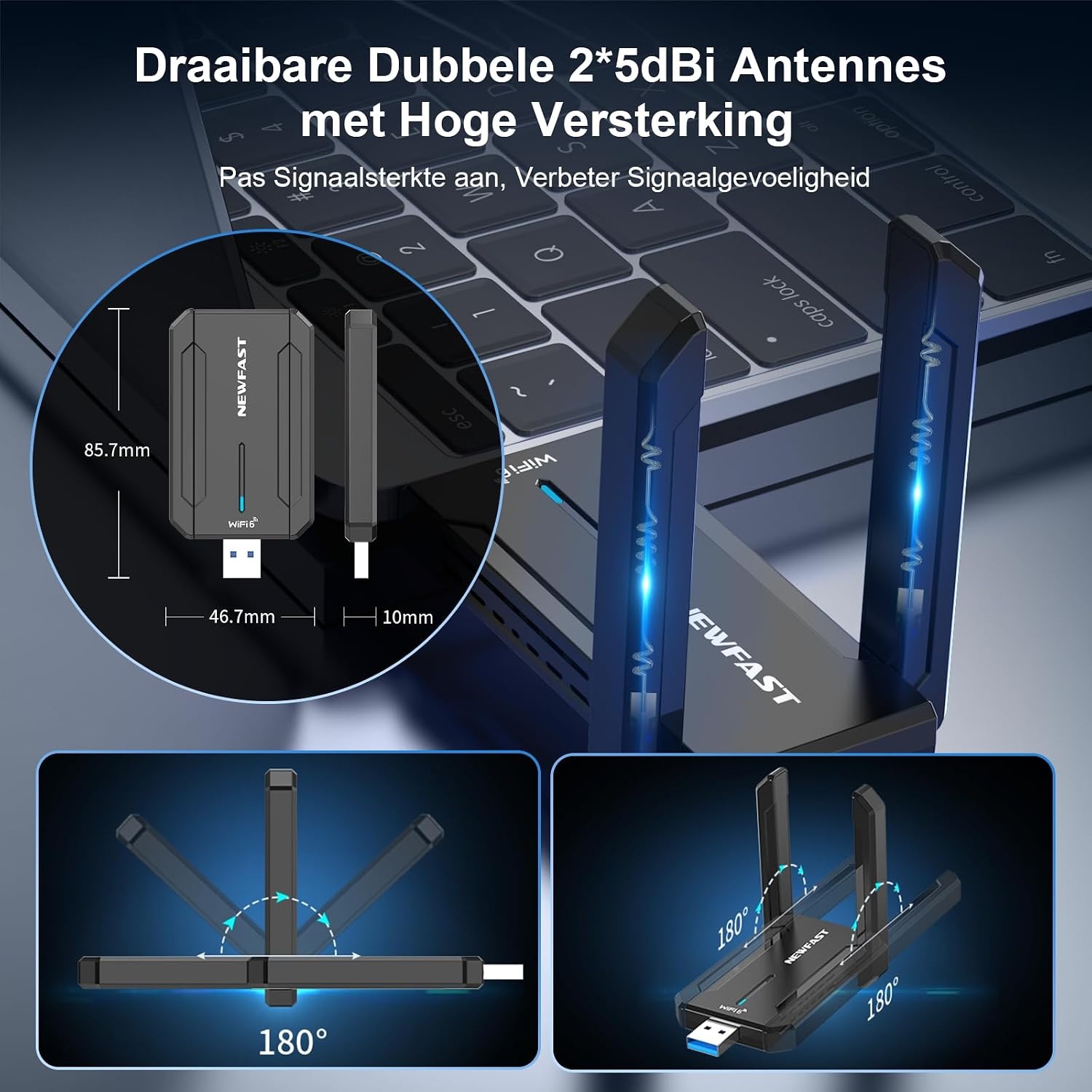 Adaptateur Wi-Fi USB 3.0 Tri-bande AXE5400 - Jusqu'à -27% de réduction