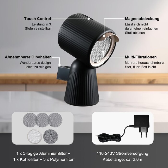 Mini Hotte Aspirante Portable 180 m³/h - Noir - Jusqu'à 35% de réduction