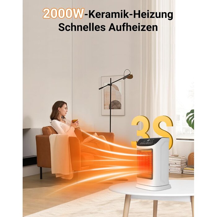 Radiateur Céramique Oscillant 1800W - Jusqu'à 27% de réduction