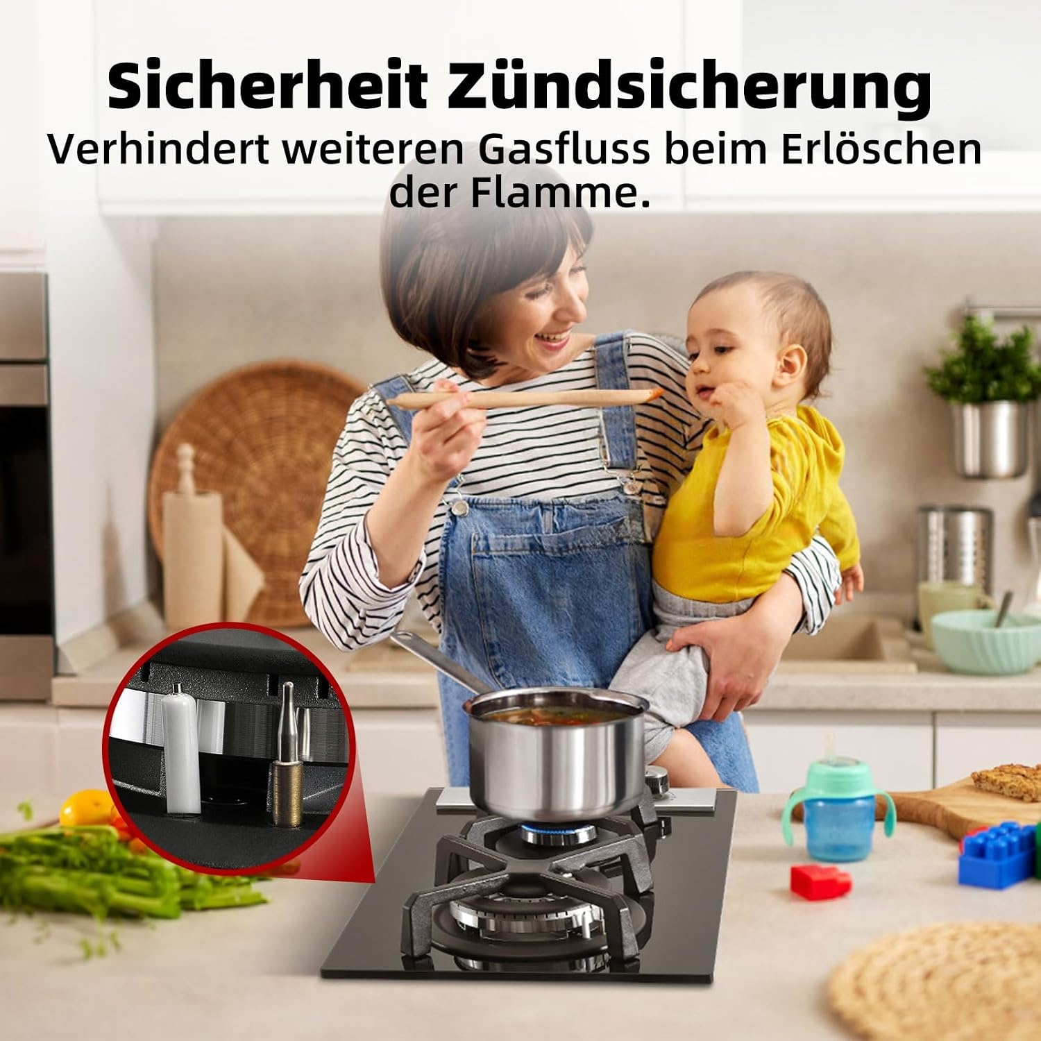 Plaque de cuisson gaz 2 foyers 30cm verre noir - Jusqu'à 34% de remise