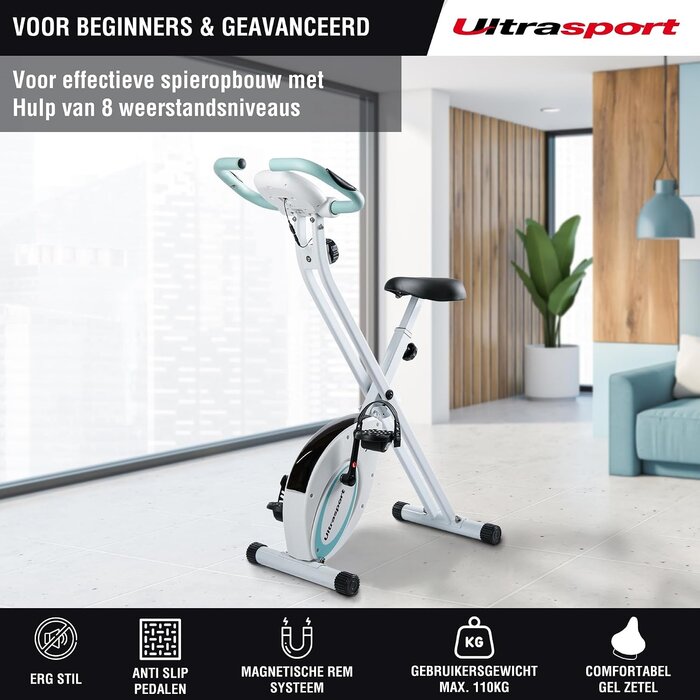 Vélo d'appartement pliable Menthe - 8 niveaux - Jusqu'à -35%