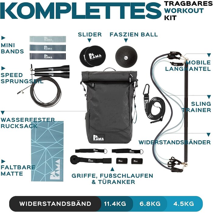 Sac de sport complet 10 accessoires - Noir Berlin - Jusqu'à -35%