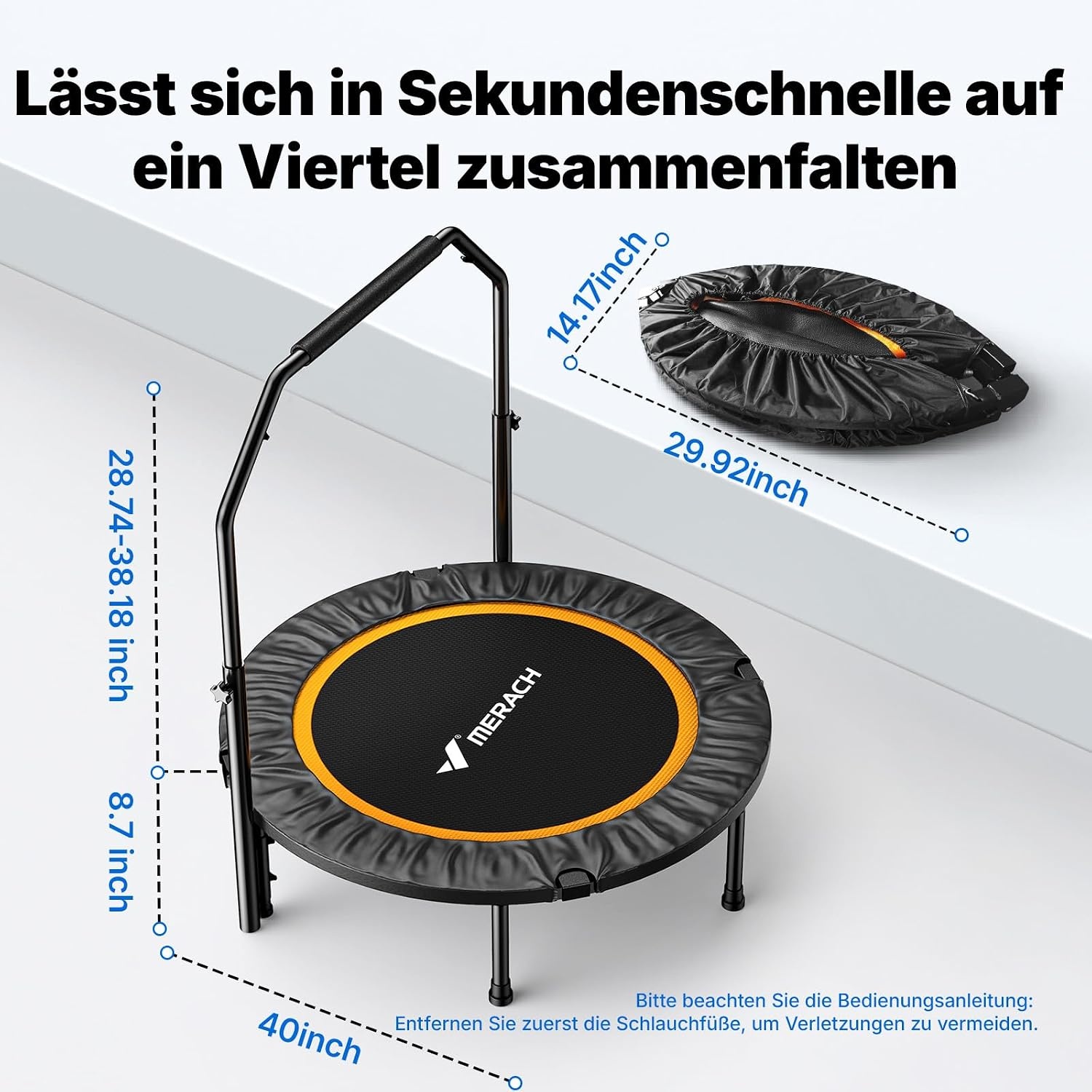 Mini-Trampoline Fitness Pliable - Jusqu'à 34% de réduction