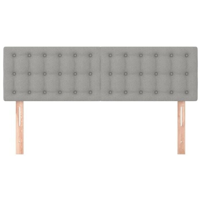 Lot de 2 têtes de lit tissu gris - Jusqu'à -55%