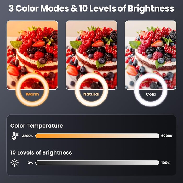 Anneau lumineux LED 10,5" avec trépied - Jusqu'à -77% de réduction