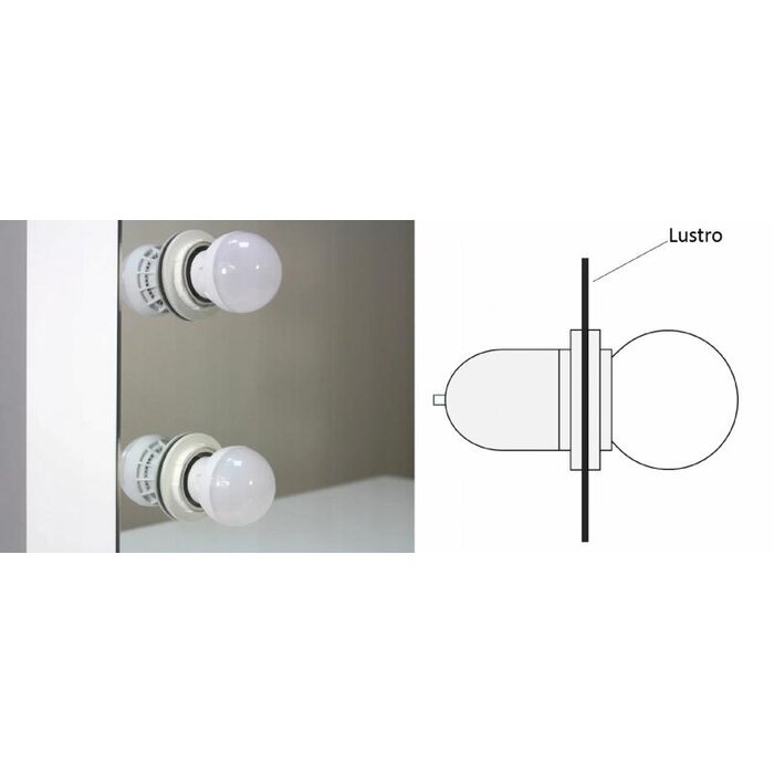 Coiffeuse scandinave avec miroir LED et tabouret - Jusqu'à -28%