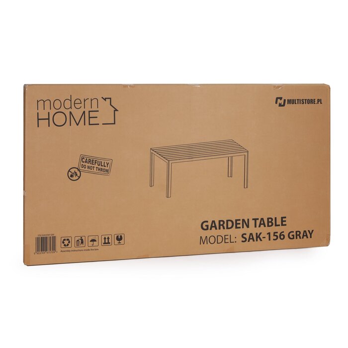 Table de jardin 6 places en Polywood gris - Jusqu'à -35%
