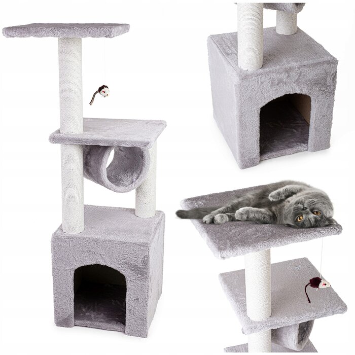 Arbre à chat 95 cm - Espace griffoir et jeu - Jusqu'à 35% de réduction