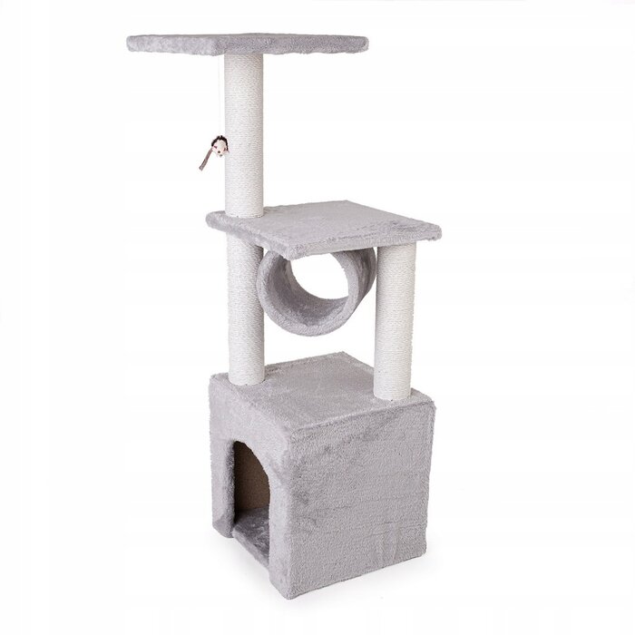 Arbre à chat 95 cm - Espace griffoir et jeu - Jusqu'à 35% de réduction