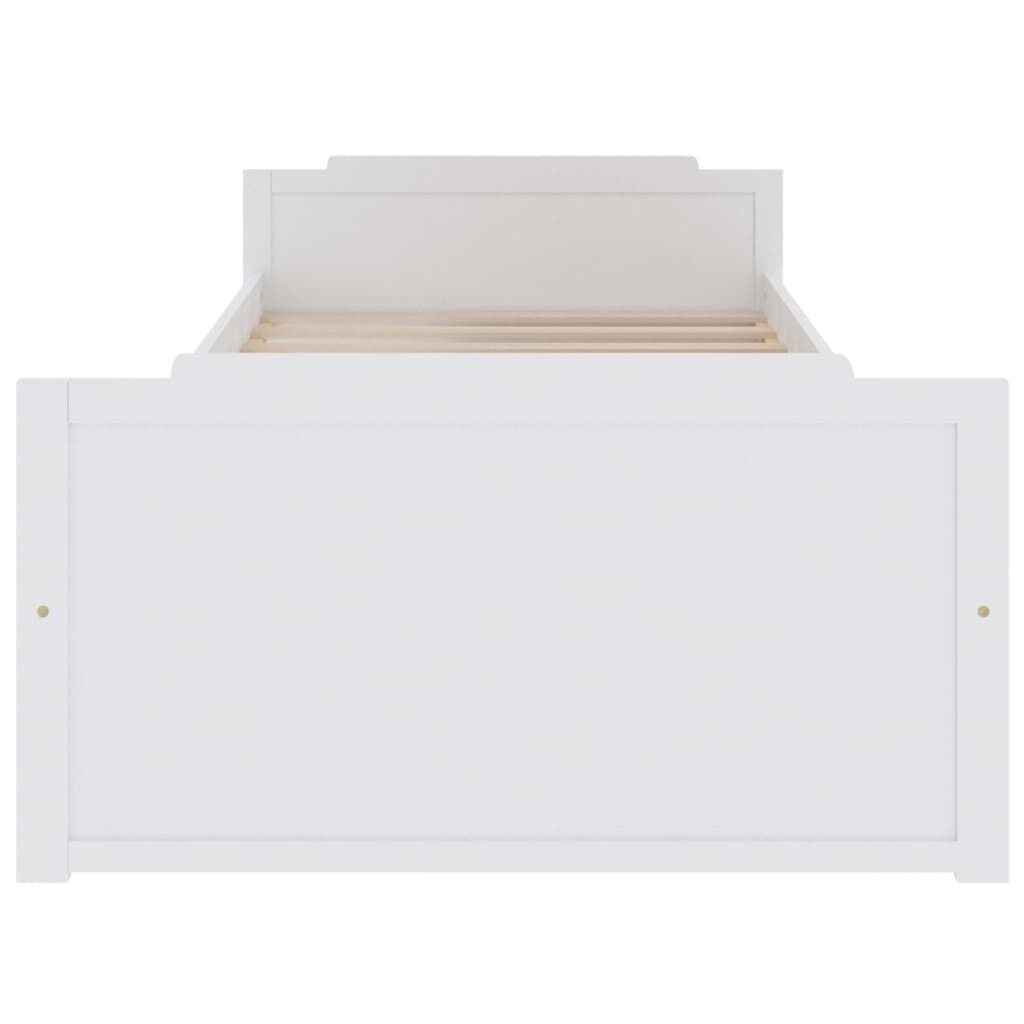 Lit 90x200 cm en bois de pin massif avec tiroirs - Jusqu'à -71%
