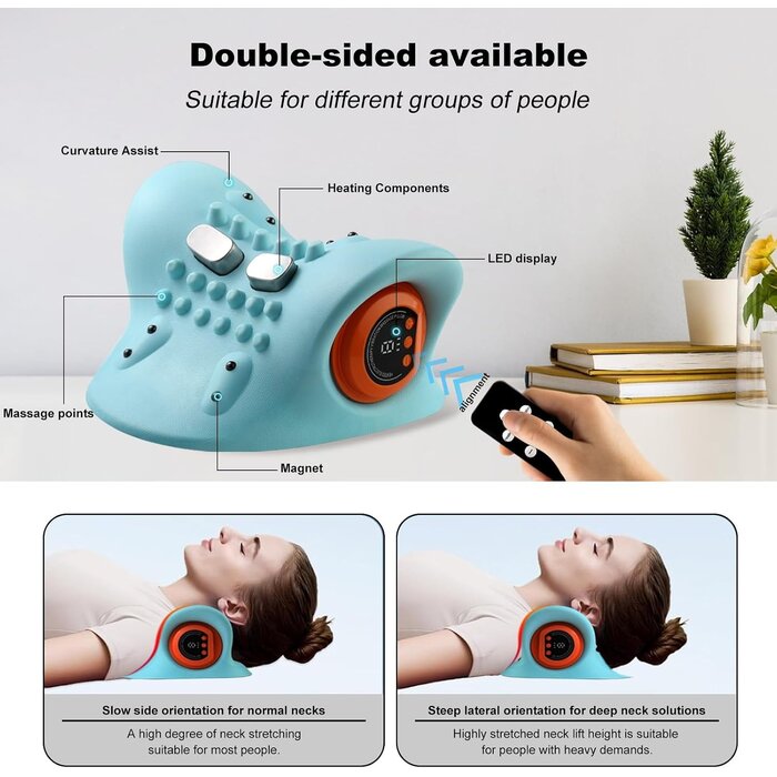 Masseur cervical chauffant 3D sans fil - Jusqu'à 28% de remise