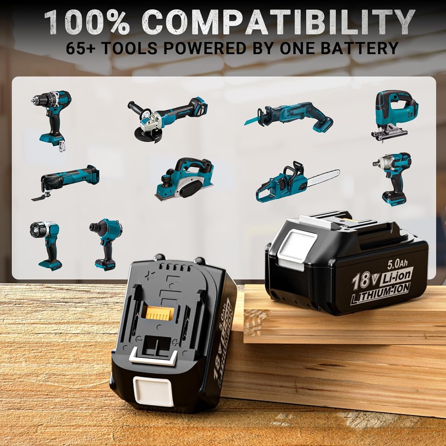 Lot de 2 batteries 5000 mAh pour outils 18 V - Jusqu'à -28% de remise