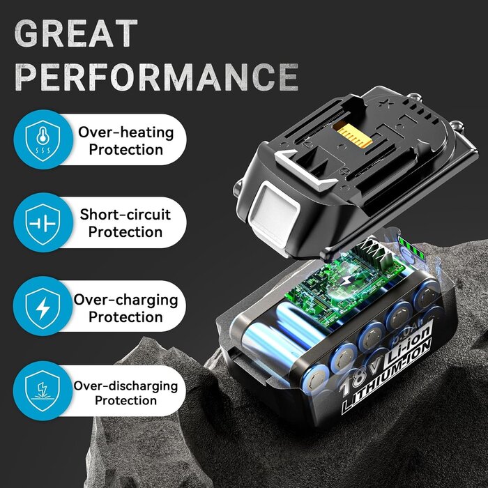 Lot de 2 batteries 5000 mAh pour outils 18 V - Jusqu'à -28% de remise