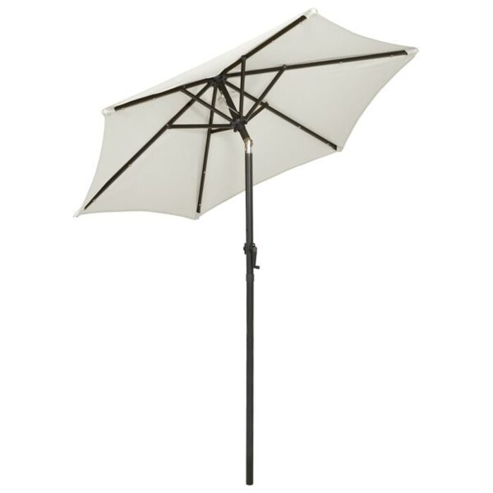Parasol LED inclinable 200 cm - Sable - Jusqu'à -34%