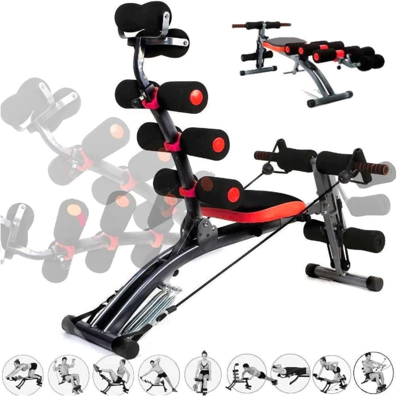 Banc de musculation 6-en-1 pliable - Jusqu'à 34% de réduction