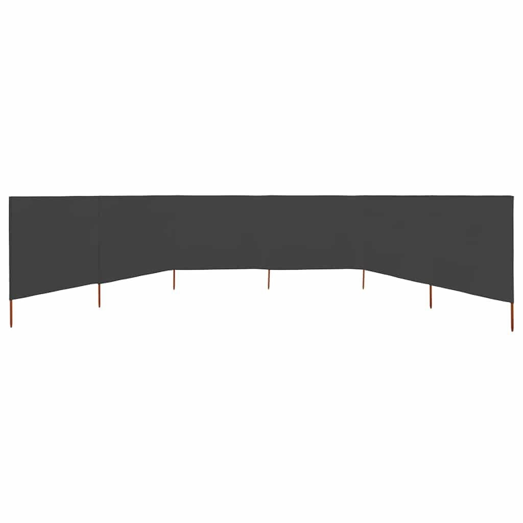 Brise-vent pliable 6 panneaux anthracite - Jusqu'à 34% de remise