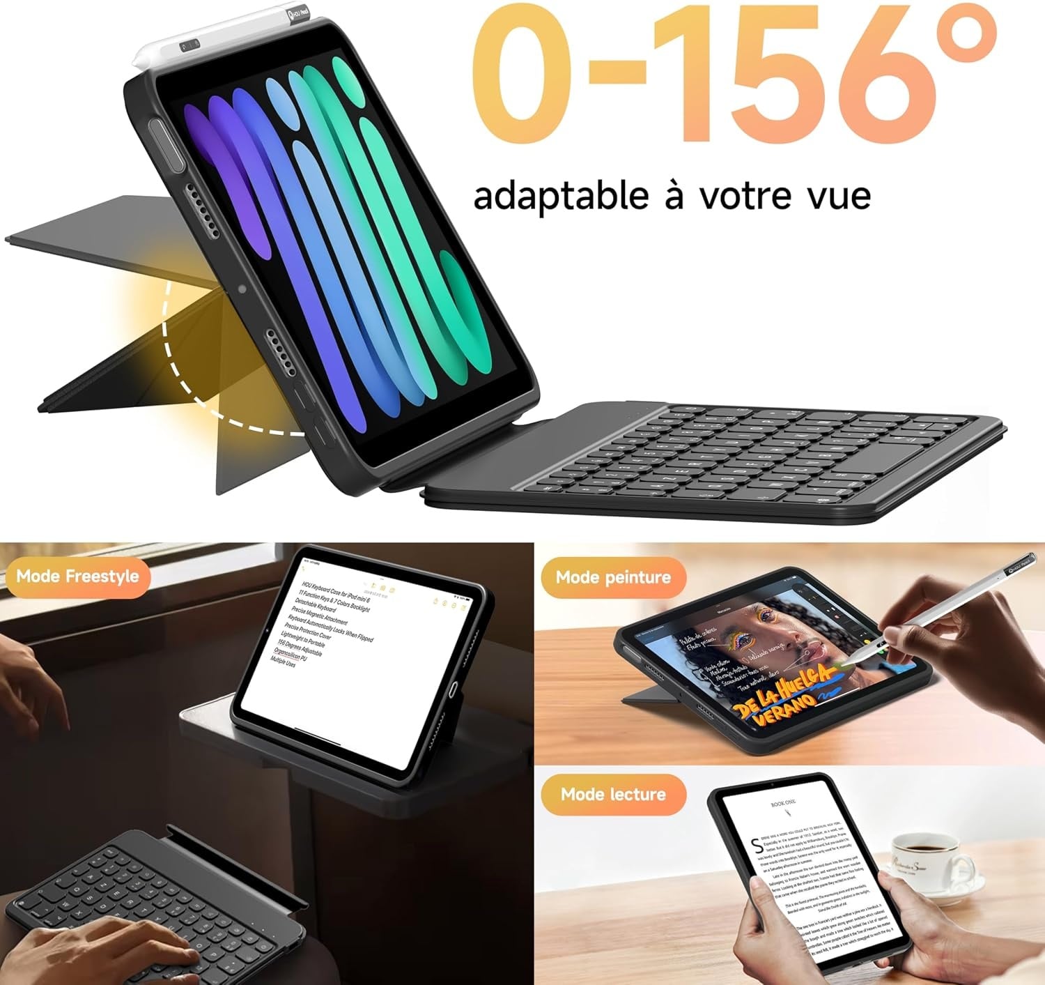 Étui clavier folio pour iPad Mini 6 - Magnétique - Jusqu'à -29%