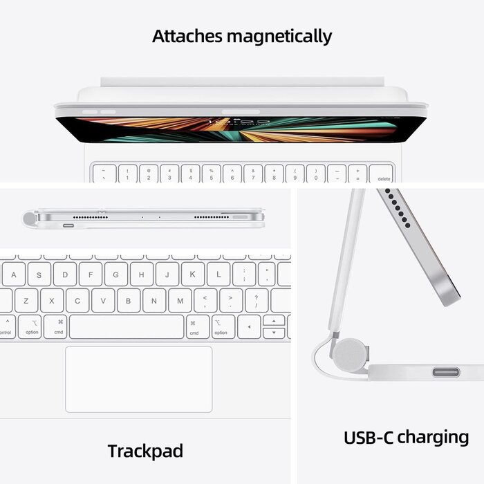 Étui Clavier iPad Pro 12,9" avec Pavé Tactile - Blanc - Jusqu'à 34% de réduction