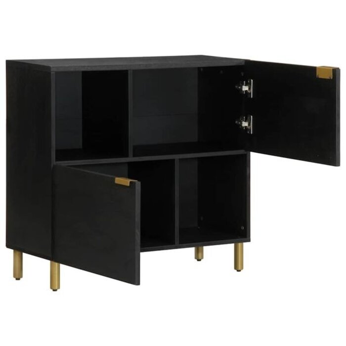 Buffet bas noir élégant 80x33x75 cm - Jusqu'à -34% sur votre achat