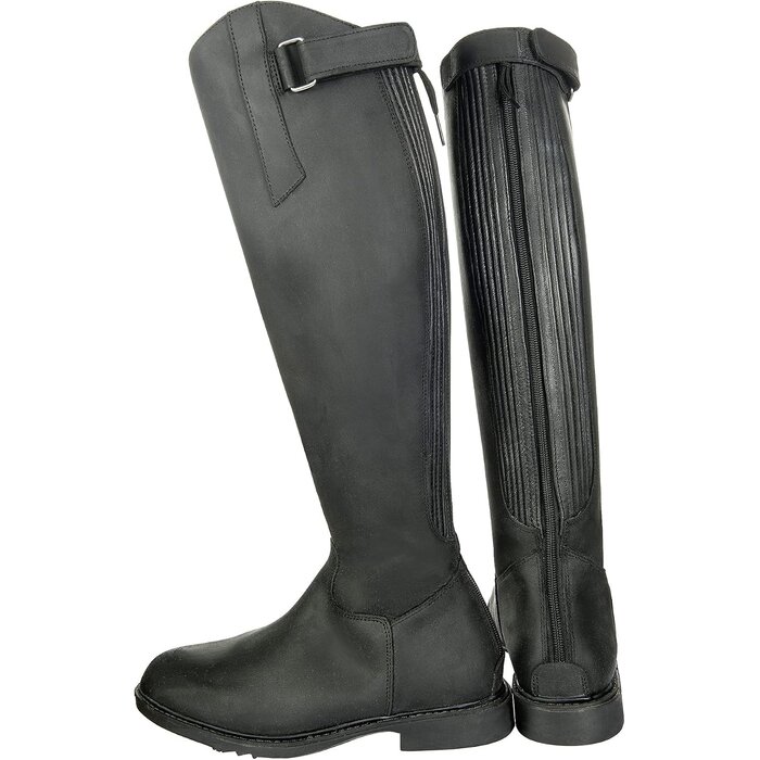 Bottes d'équitation en cuir noir - Taille 40 - Jusqu'à 30% de réduction