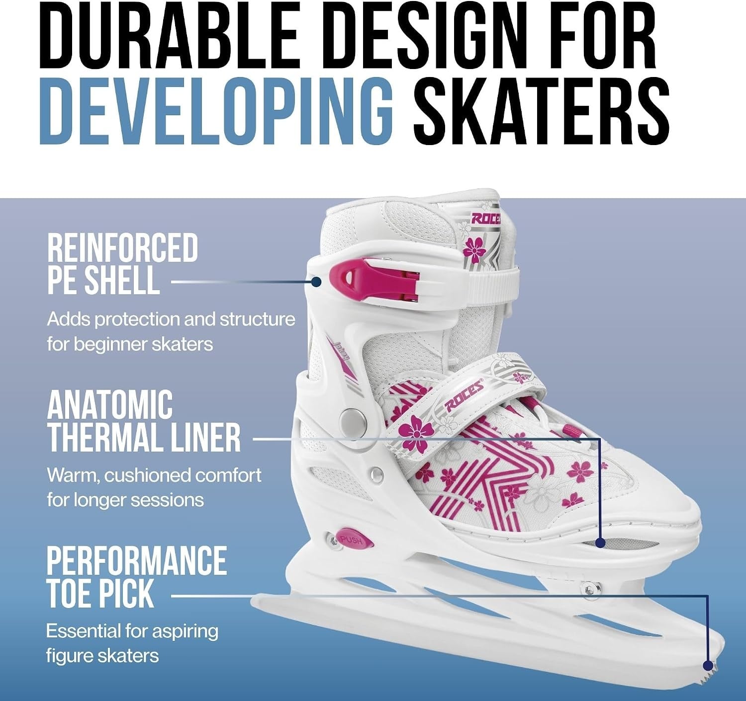 Patins à glace réglables filles - Jusqu'à -34% de remise