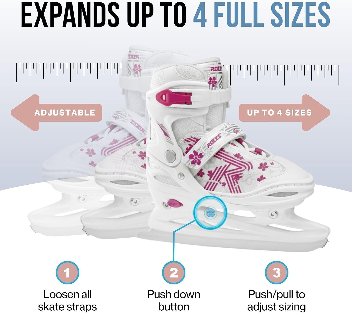 Patins à glace réglables filles - Jusqu'à -34% de remise