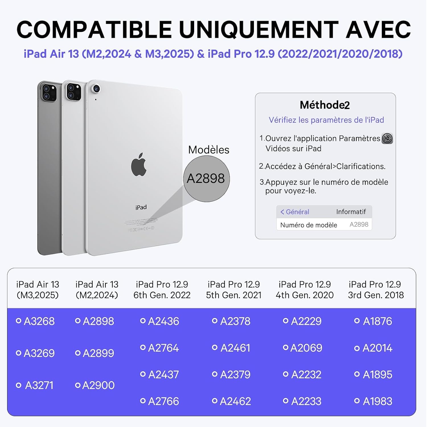 Clavier Magnétique iPad Air 13" / Pro 12,9" - Jusqu'à 34% de remise
