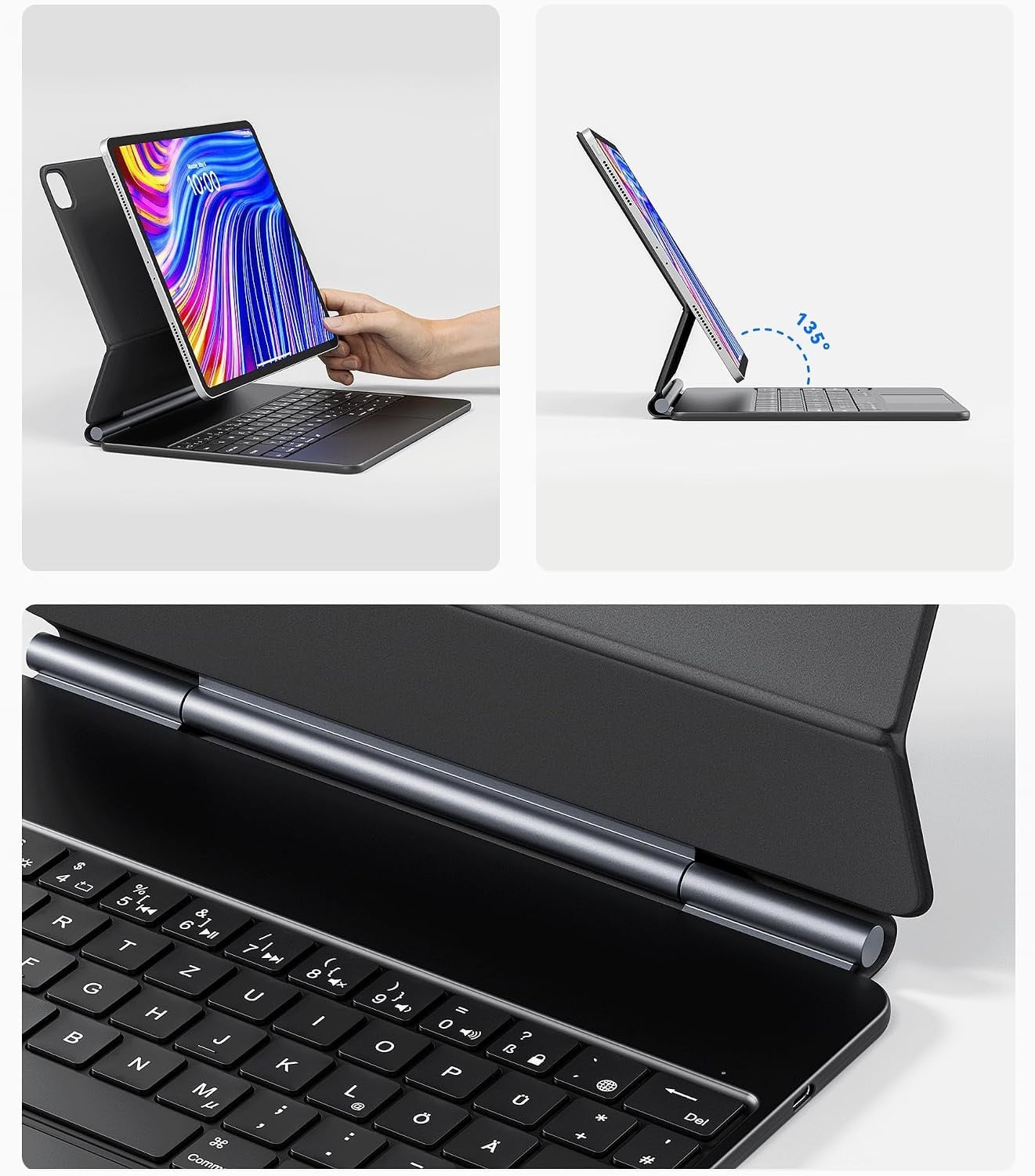 Étui Clavier QWERTZ pour iPad Pro 12,9/Air 13 (2024/25) - Jusqu'à 34% de remise