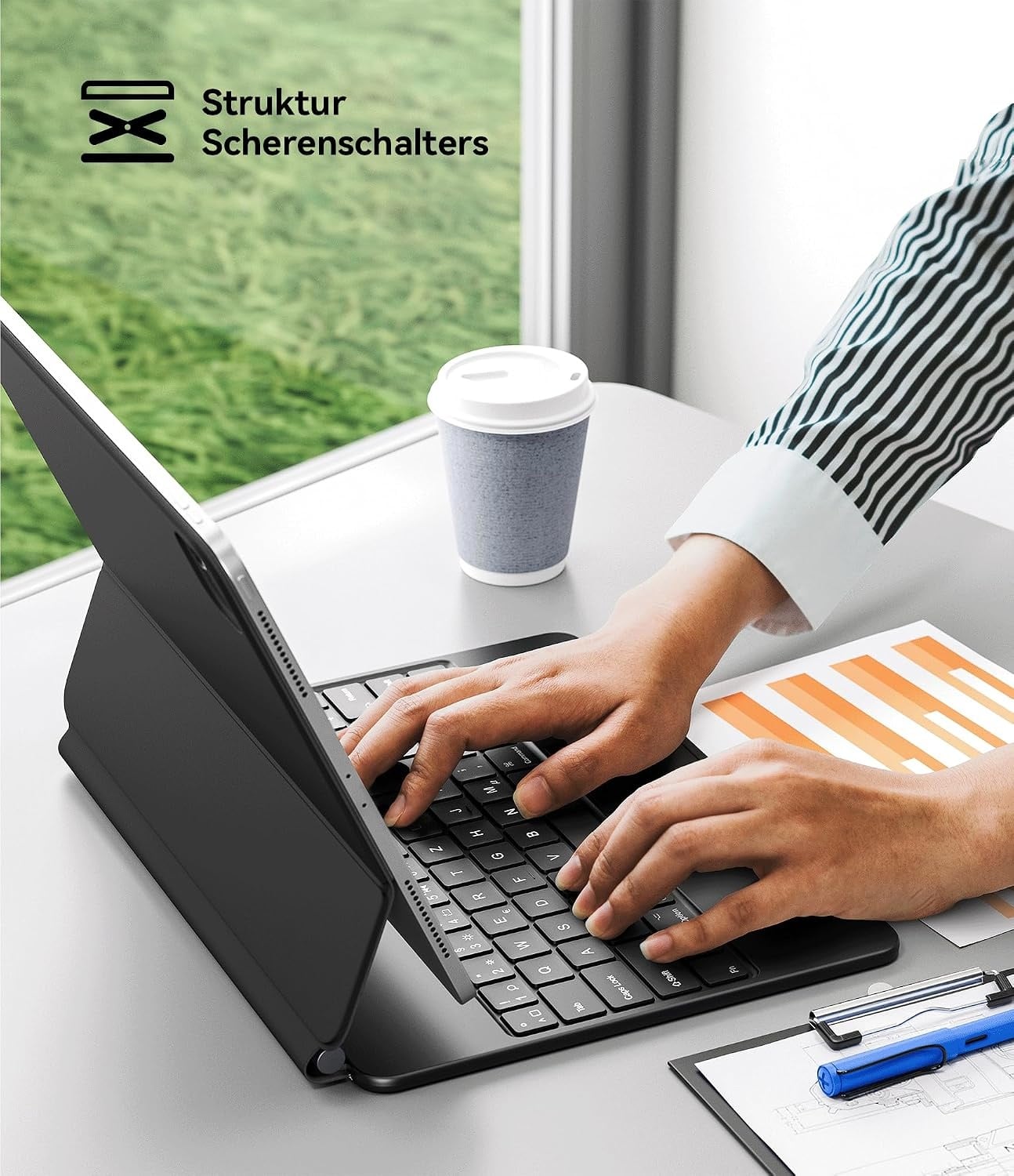 Étui Clavier QWERTZ pour iPad Pro 12,9/Air 13 (2024/25) - Jusqu'à 34% de remise
