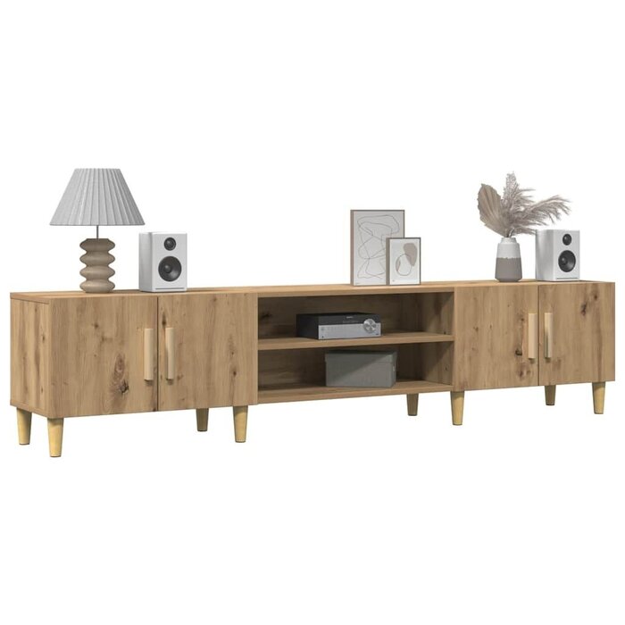 Meuble TV 180cm Chêne Artisan - Jusqu'à 61% de réduction