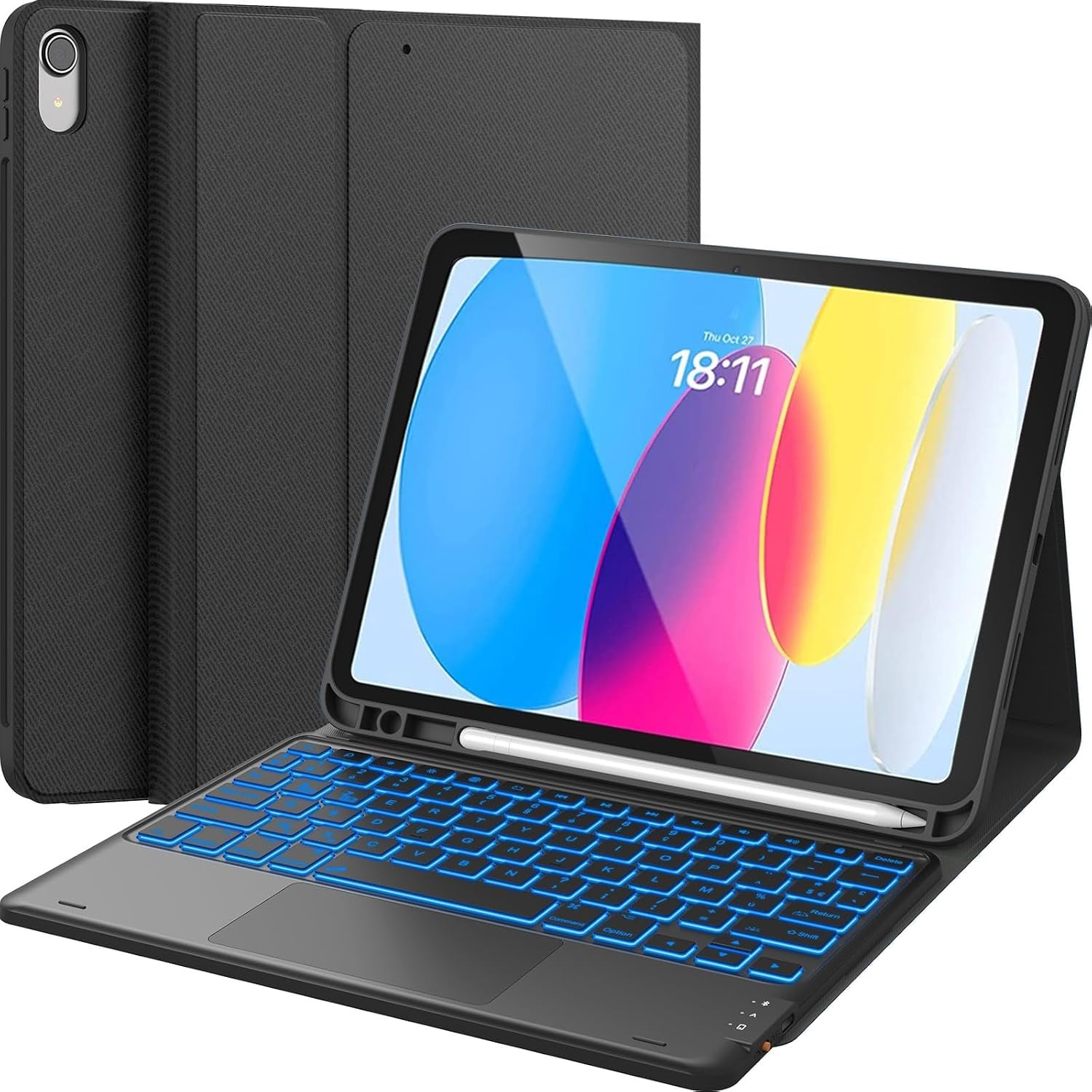 Clavier avec trackpad pour iPad 10e génération - QWERTY - Jusqu'à 28% de remise