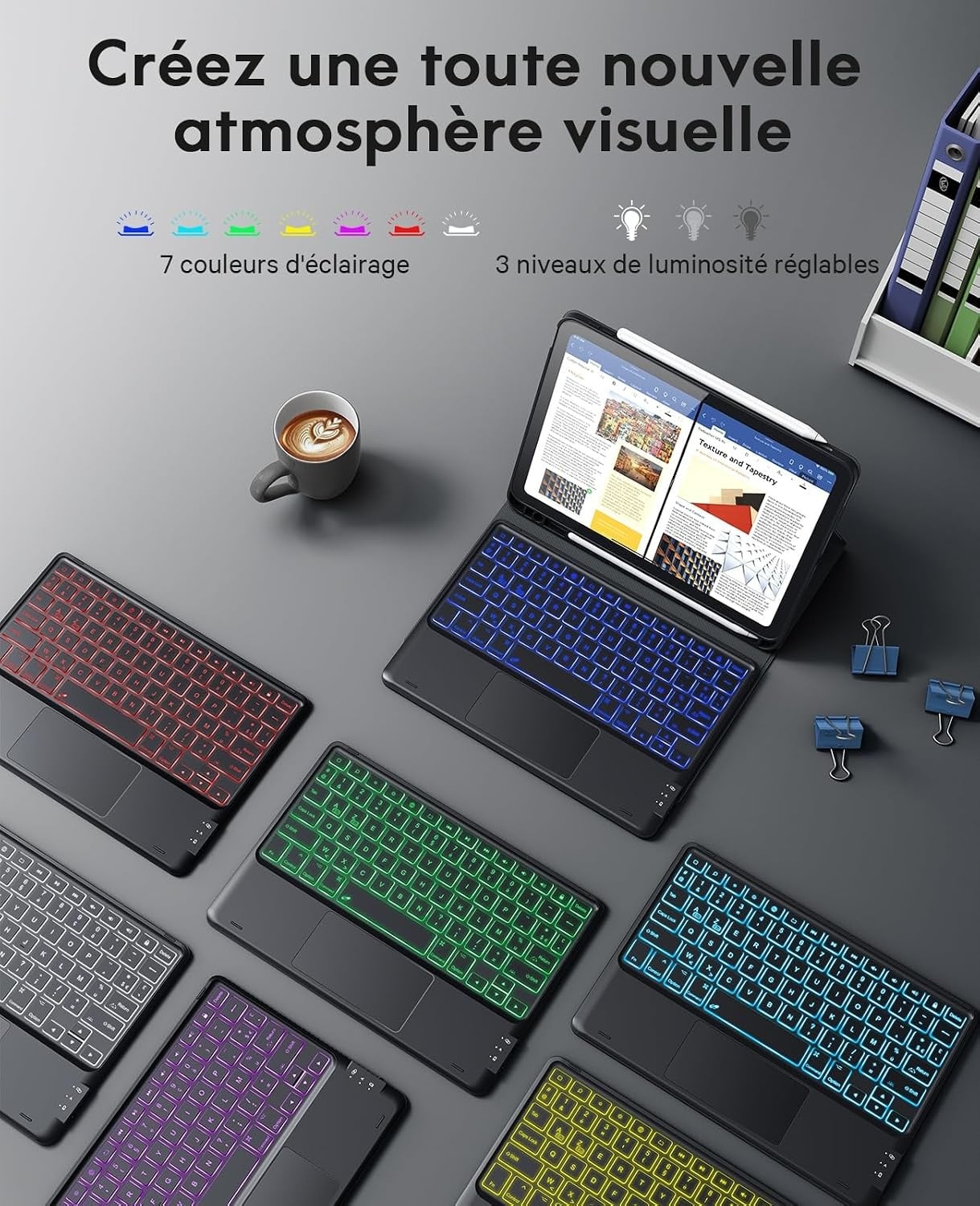 Clavier avec trackpad pour iPad 10e génération - QWERTY - Jusqu'à 28% de remise