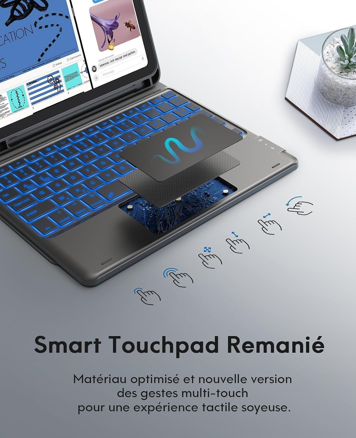 Clavier avec trackpad pour iPad 10e génération - QWERTY - Jusqu'à 28% de remise