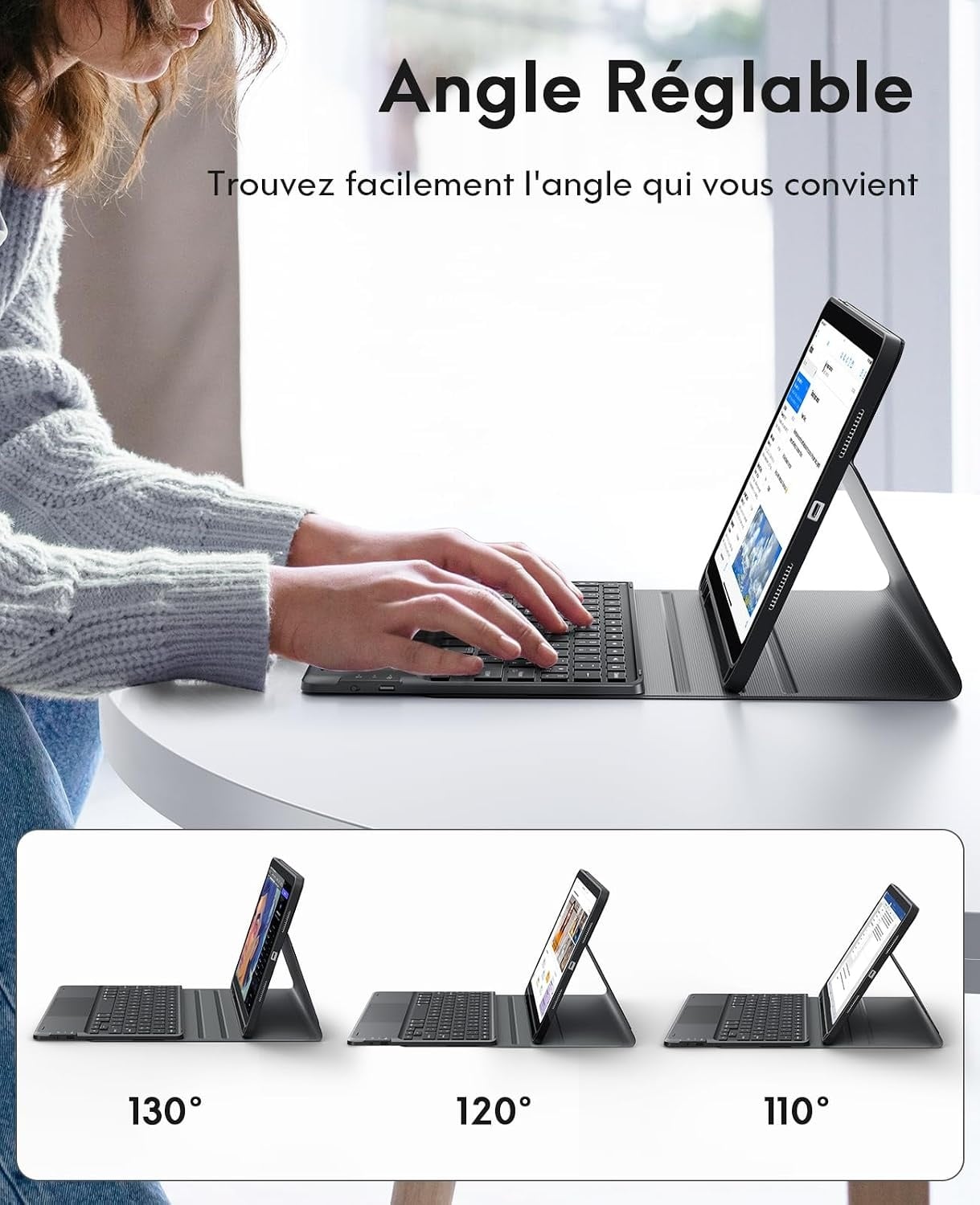 Clavier avec trackpad pour iPad 10e génération - QWERTY - Jusqu'à 28% de remise