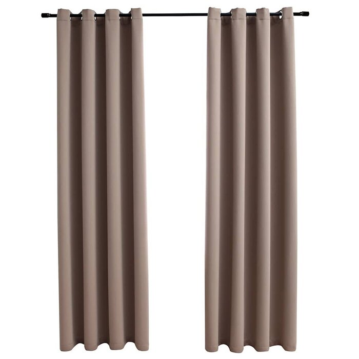 Lot de 2 rideaux occultants taupe 140x245cm - Jusqu'à -36%