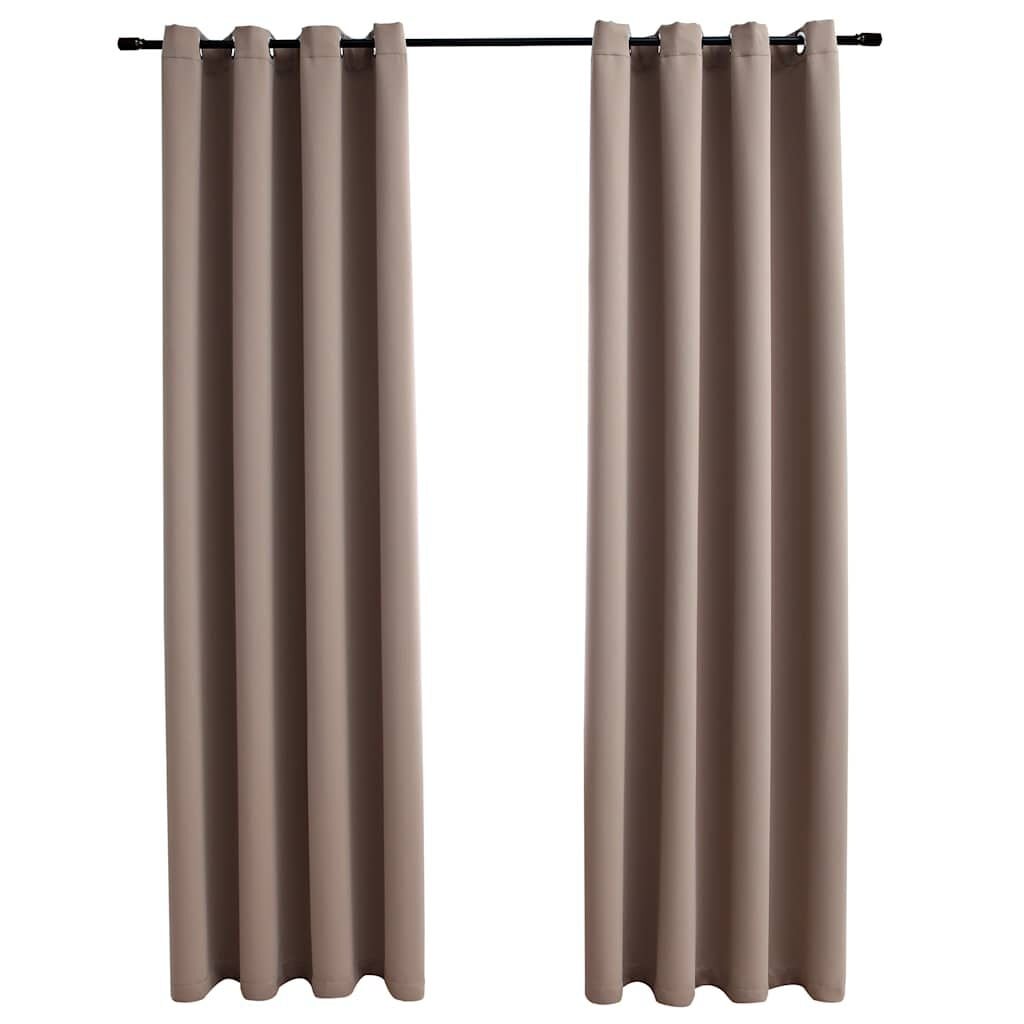 Lot de 2 rideaux occultants taupe 140x245cm - Jusqu'à -36%