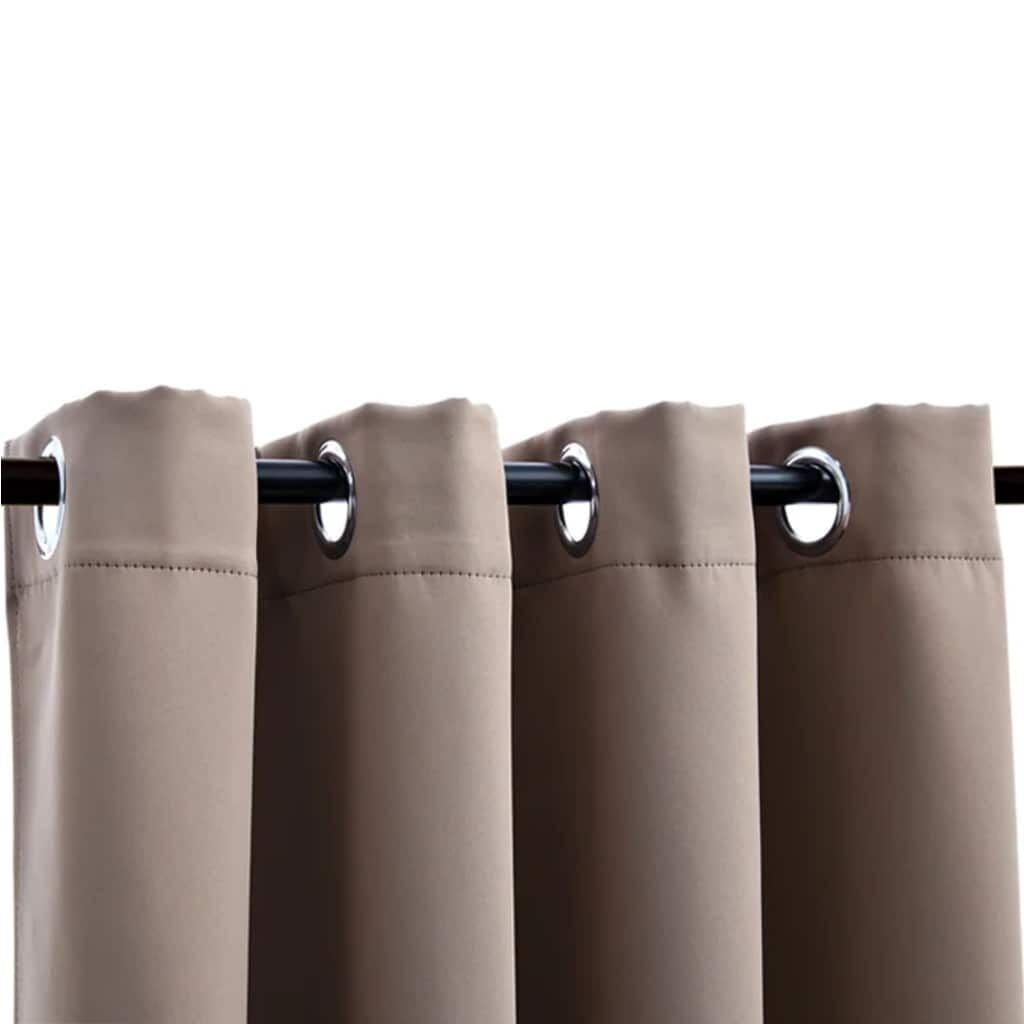 Lot de 2 rideaux occultants taupe 140x245cm - Jusqu'à -36%