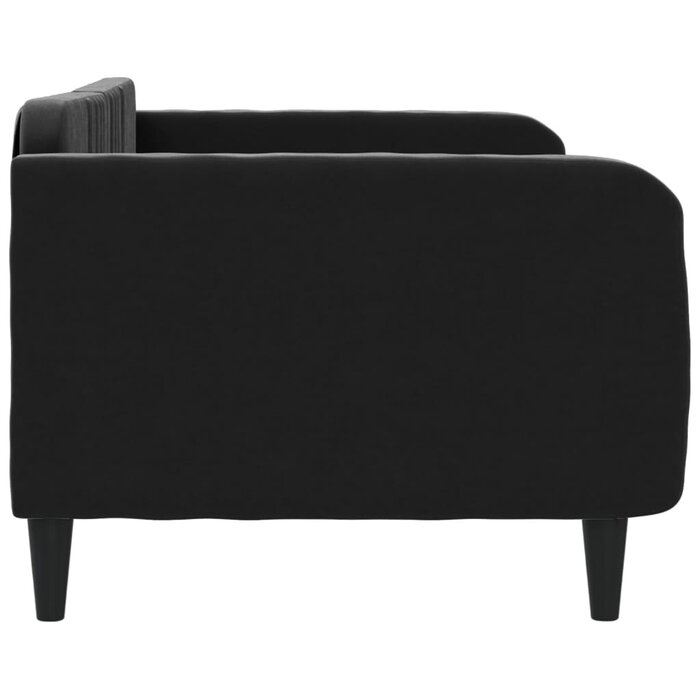 Canapé-lit 90x200 cm en velours noir - Jusqu'à -35%