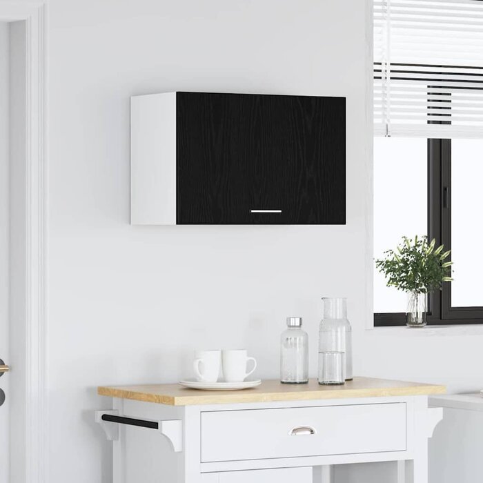 Meuble haut de cuisine Lyon noir effet chêne 60cm - Jusqu'à -33%
