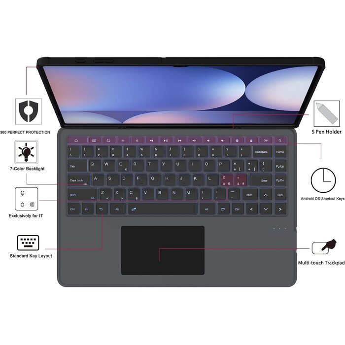Étui Clavier QWERTY Italien Samsung 14,6" - Jusqu'à 34% de remise