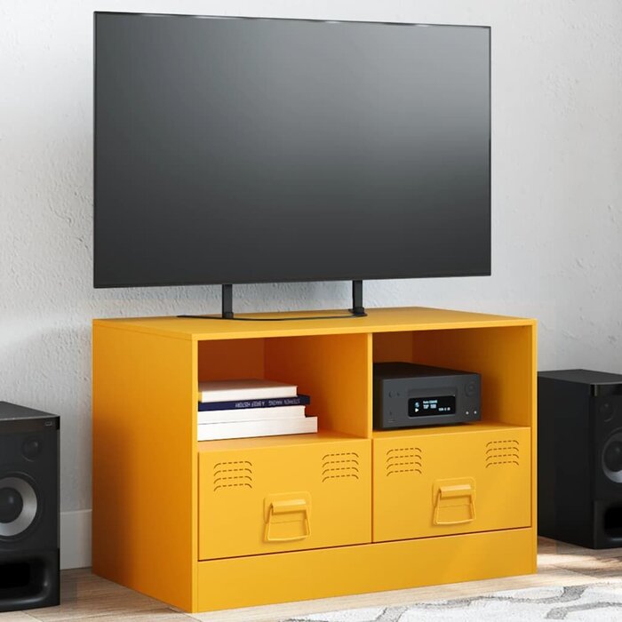 Meuble TV acier jaune moutarde - Jusqu'à 34% de remise