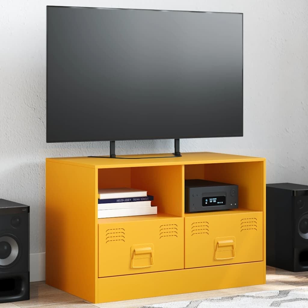 Meuble TV acier jaune moutarde - Jusqu'à 34% de remise