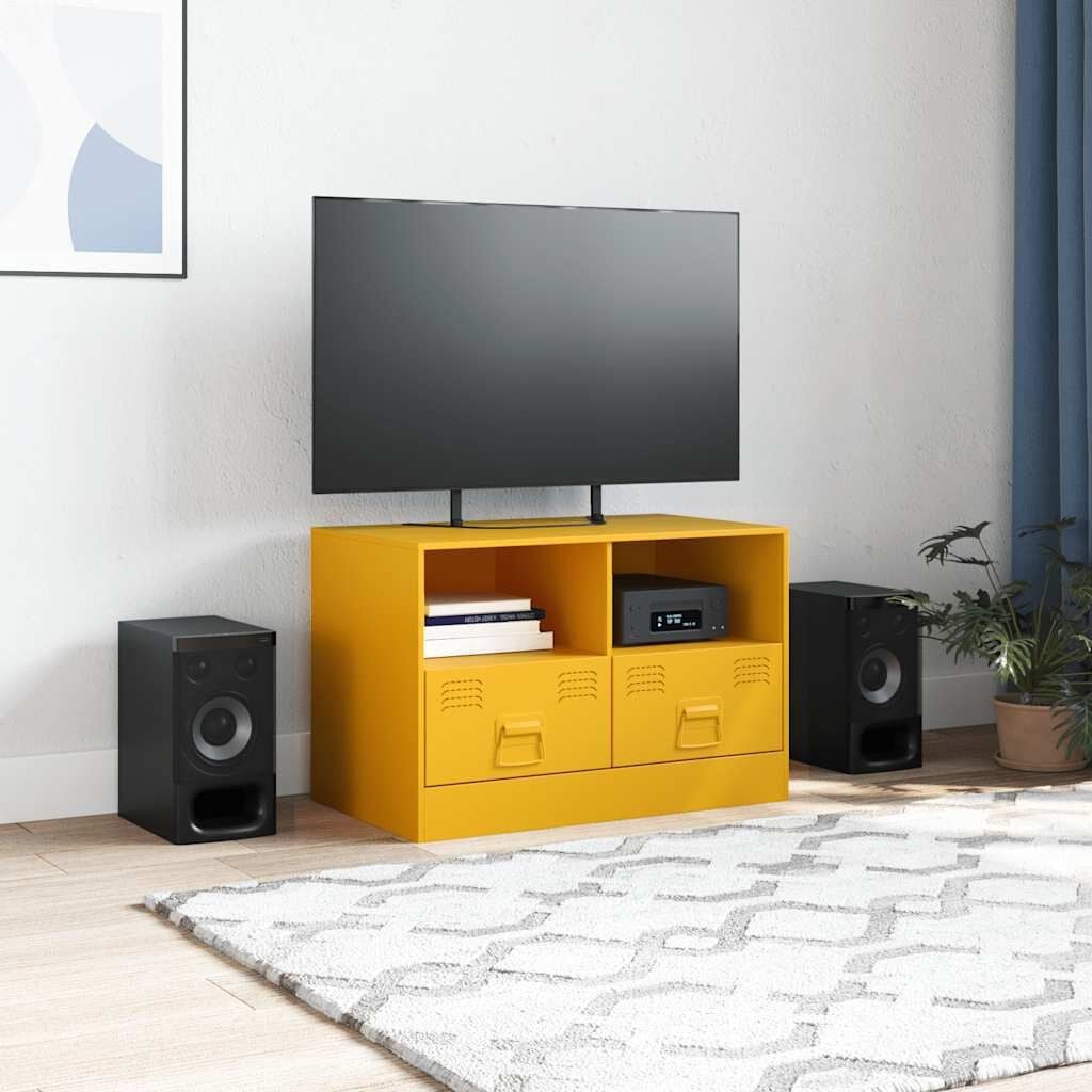 Meuble TV acier jaune moutarde - Jusqu'à 34% de remise