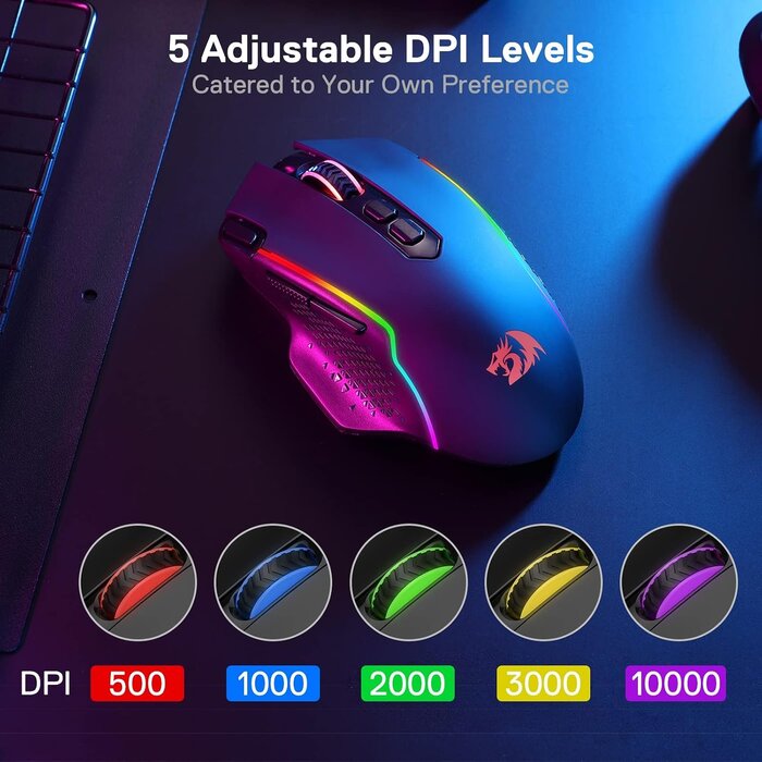 Souris Gaming Sans Fil 10000 DPI RGB - Jusqu'à -32% sur notre Outlet
