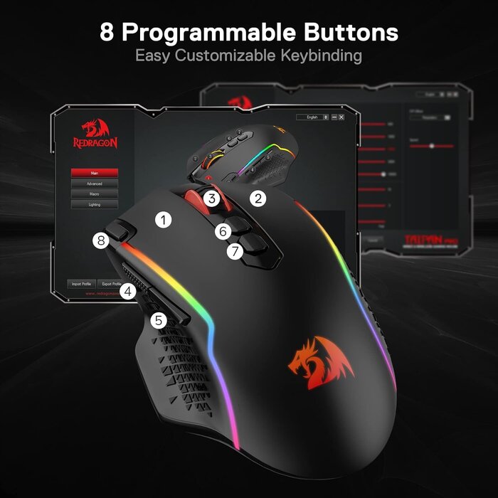 Souris Gaming Sans Fil 10000 DPI RGB - Jusqu'à -32% sur notre Outlet