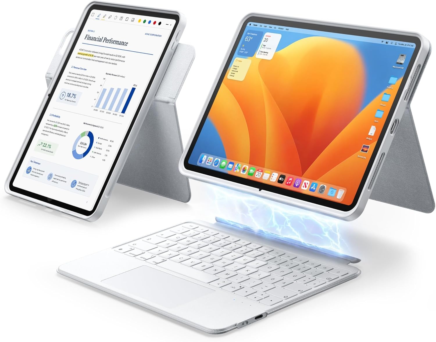 Étui clavier rotatif pour iPad Air 11"/Pro 11" - QWERTZ - Jusqu'à 34% de remise