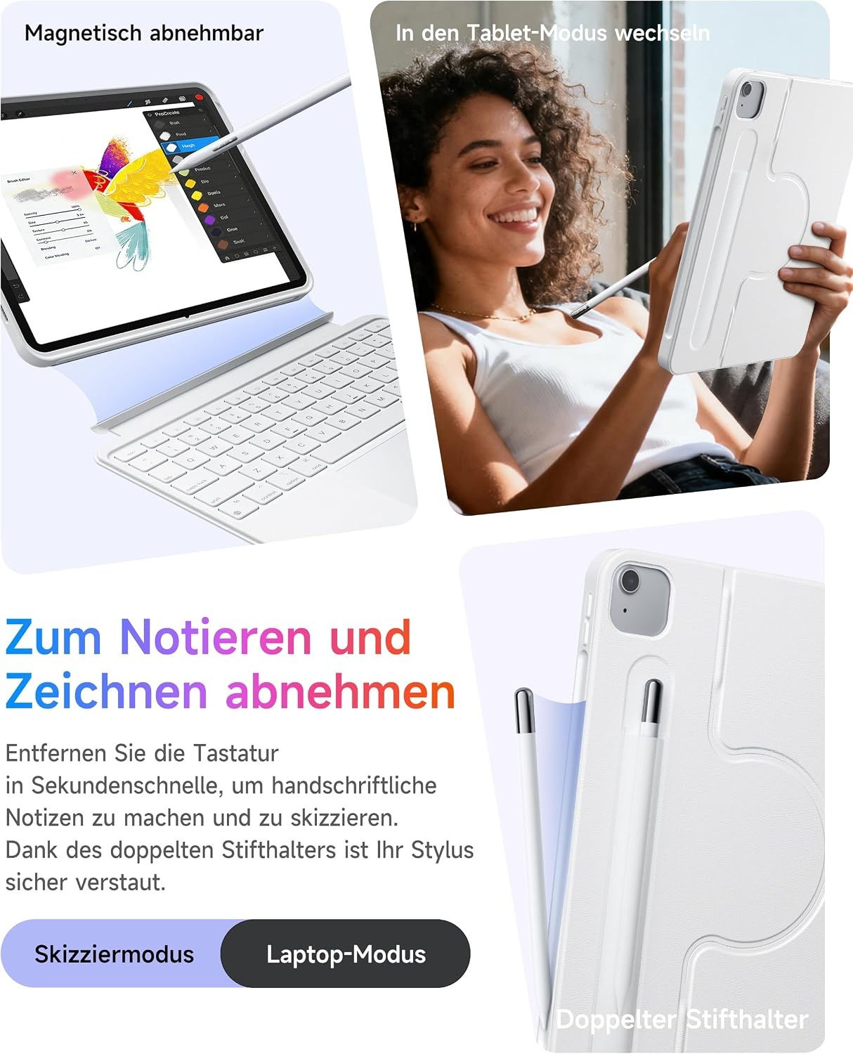 Étui clavier rotatif pour iPad Air 11"/Pro 11" - QWERTZ - Jusqu'à 34% de remise